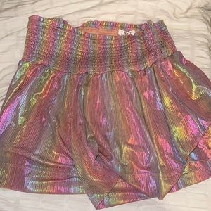 sparkly flowy shorts